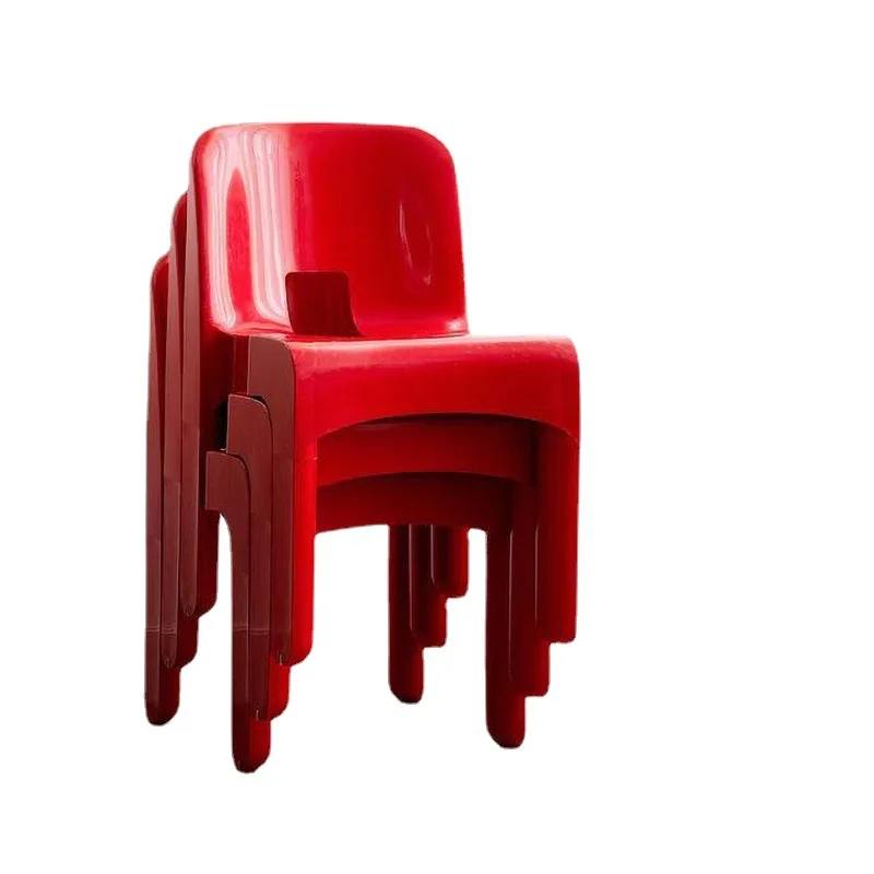 

Medieval ins dining chair simple household plastic backrest stool light luxury makeup chair