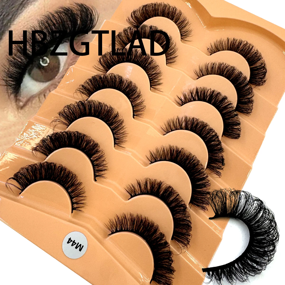 New 7pairs Cat Eyelashes 3D Mink Lashes Fluffy Wispy Volume Lashes Natural Feathery Effect Lightweight Flexible Band Fake Lashes