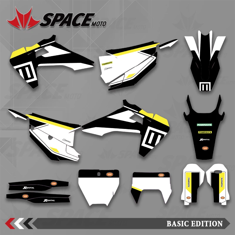 

SPACE Motorcycle Graphics Background Decal Decals Stickers Kits for Husqvarna TC FC TX FX FS 2019 2020 2021 2022 TE FE 2020-202