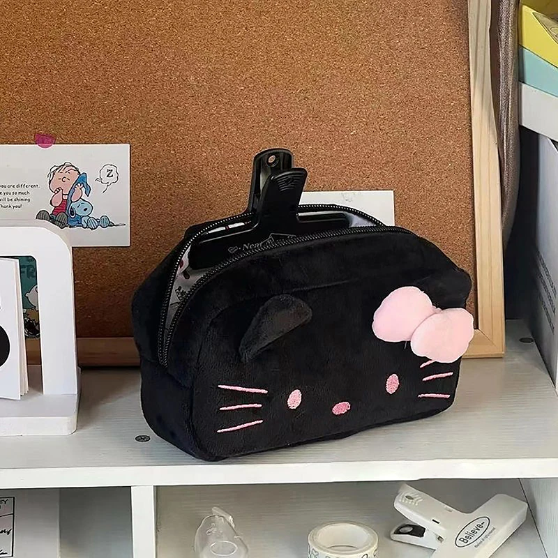 1Pc Anime Sanrio Figure Hello Kitty Plush Pencil Case Bag Pencil Eraser Kawaii Students Children School Supplies Kid Gift Toy