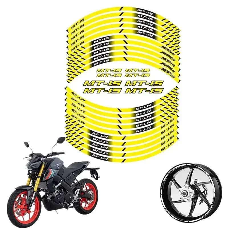 Stiker dekorasi sepeda motor, untuk YAMAHA MT-15 MT15 MT 15 suku cadang sepeda motor, stiker dekorasi roda kontur-C aksesoris