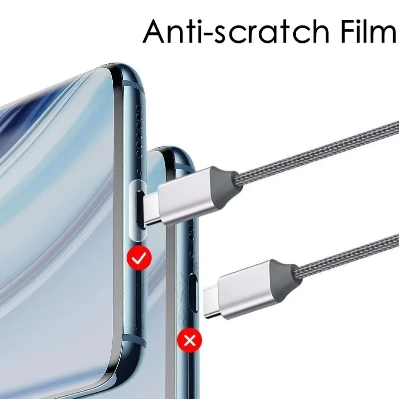 10PCS Per IOS/Tipo-C/Micro USB Porta di Ricarica Pellicola Protettiva Universale Adesivo Protezione Anti-graffio Per Iphone Samsung Xiaomi