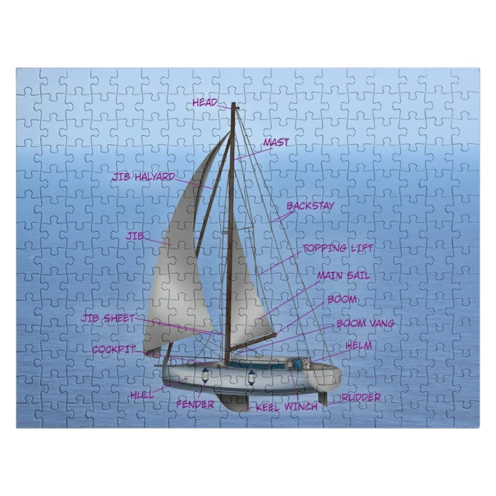 

Sailboat Parts Jigsaw Puzzle Custom Puzzle With Photo Personalized Baby Toy Wooden Jigsaw Puzzle