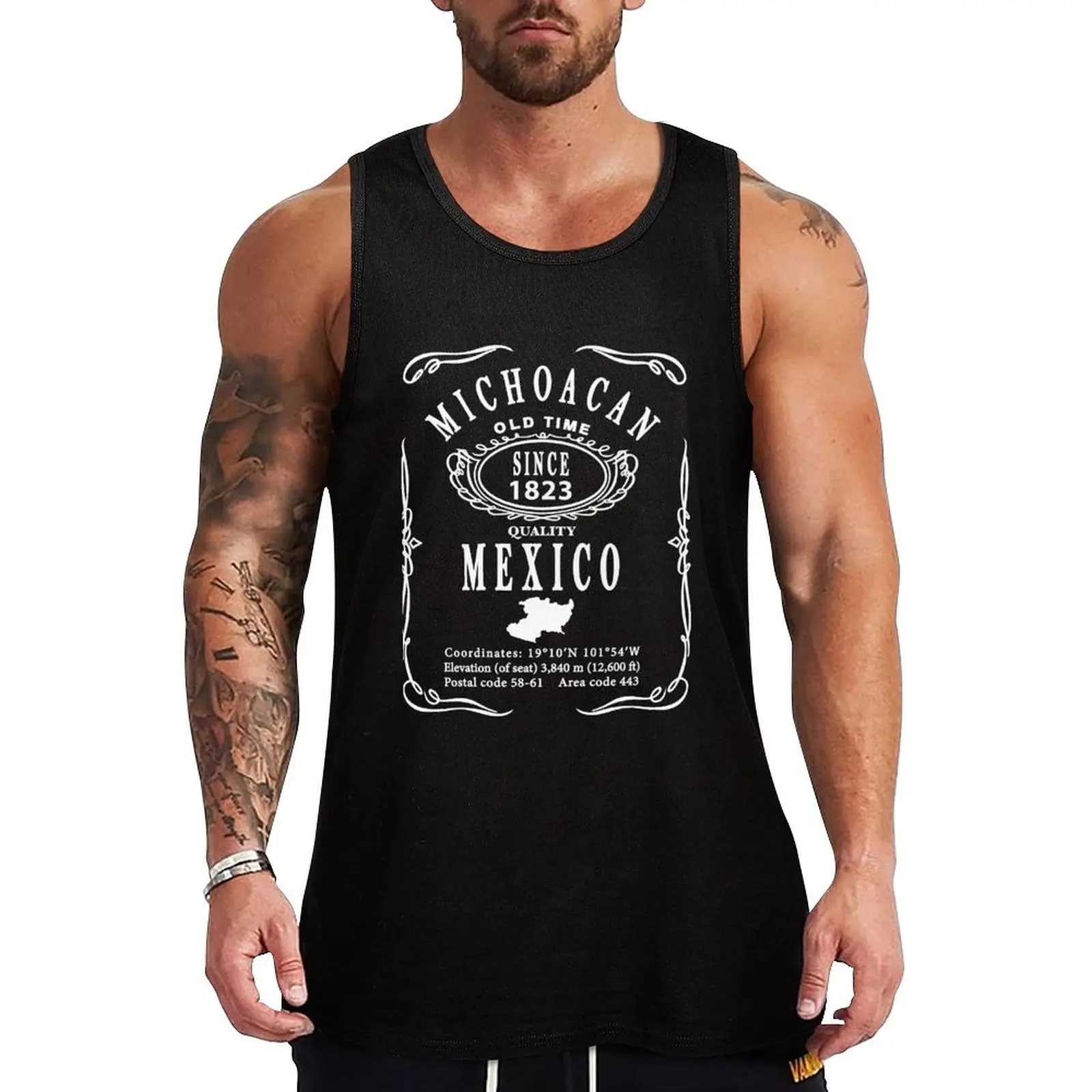 Michoacan Mexico Tank Top t-shirt gym man cotton t-shirts man