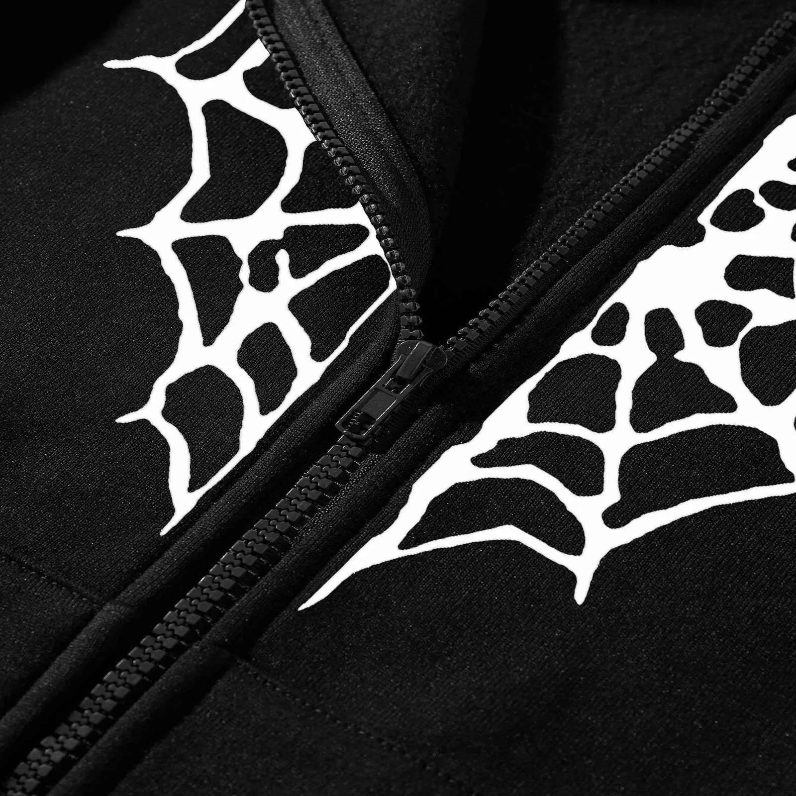 Couples In Love Spider Web Zip Up Hoodies Season Fall Fashion Sweatshirt Hoodie Sweatshirts Pullover Halloween Hip Hop Tops