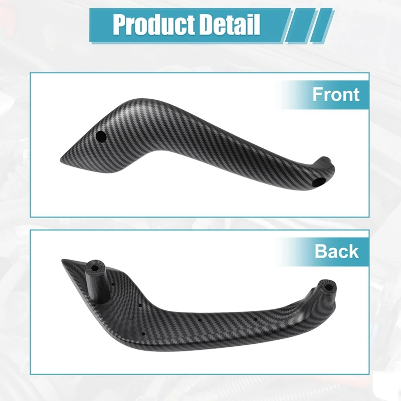 Interior Door Pull Handle For Ford Fiesta 2011-2020 G2BZ-5823943-JA D2BB-A23943-CA35B8 Carbon Fiber