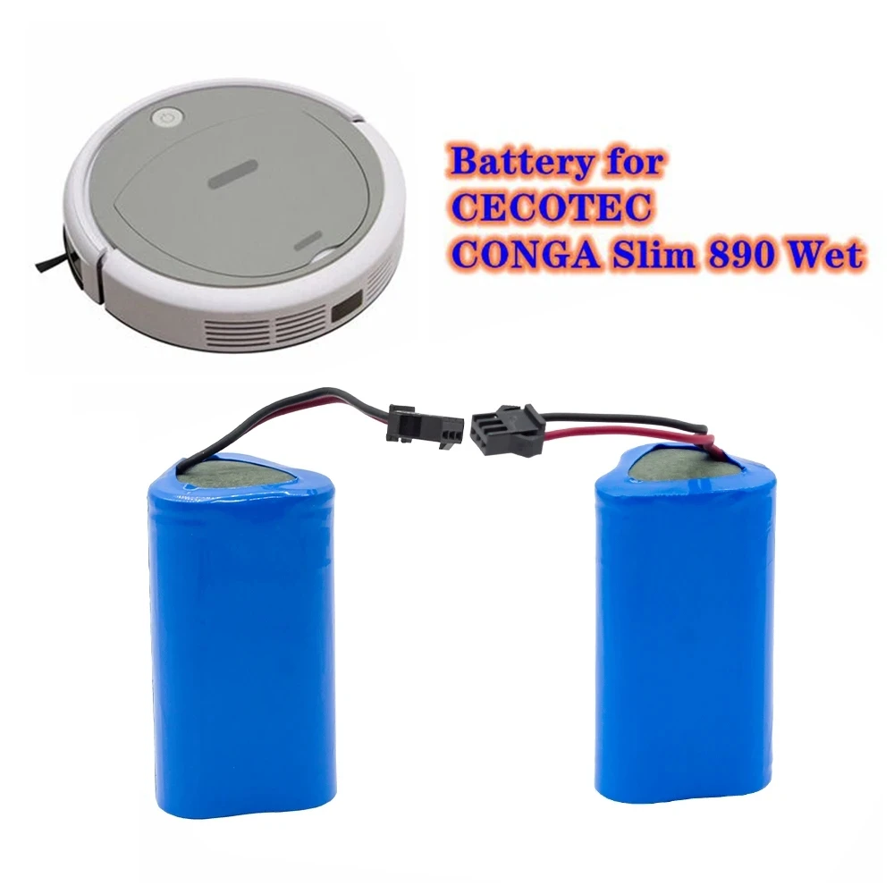 10.8V 11.1V Lithium Battery For CECOTEC For CONGA Slim 890,Wet Robotic Vacuum Cleaner Battery High Quality