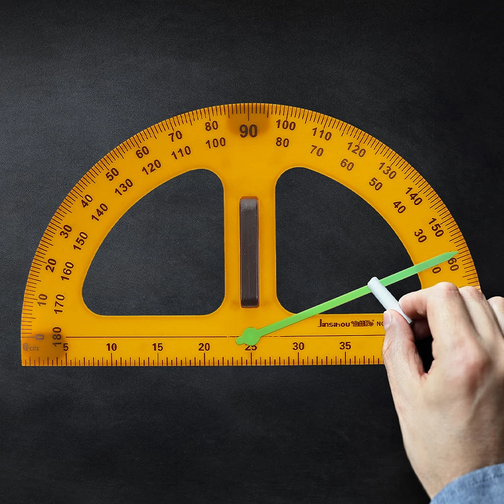 Convenient 180 Degree Protractor Teacher Angle Ruler Half Circle Geometry Stationery Plastic Work Supplies Measuring Tool