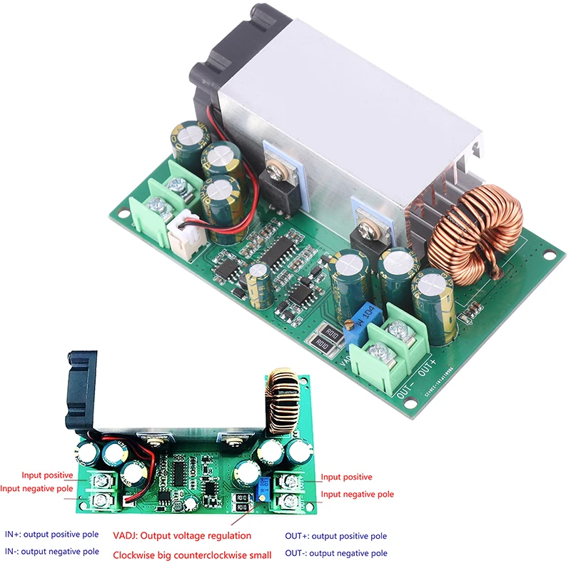 600W High Power Step-Down Power DC-DC Buck Converter Supply Module 12-75V To 5-48V Adjustable Regulated Power Supply Board