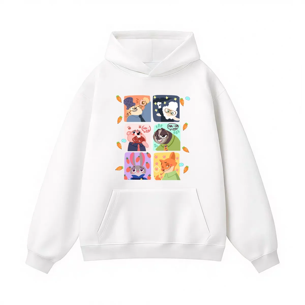 

Zootopia All Character Parent Child Hoodie Carrot Element Autumn/Winter Fried Street Top