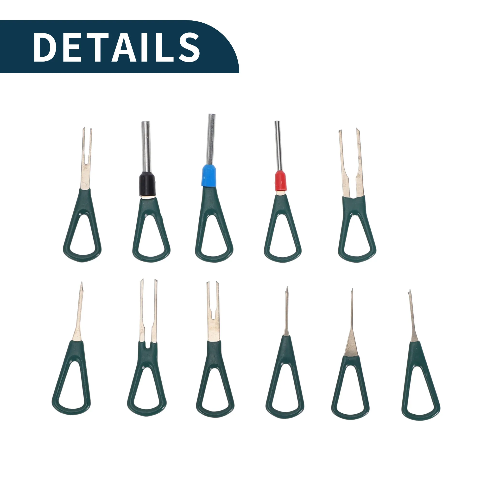 

UXCELL Автомобиль Грузовик Мотоцикл Лодка Инструмент для снятия терминала Ассортиментный комплект Разъем для проводов Набор для извлечения контактов Зеленый 92 шт.