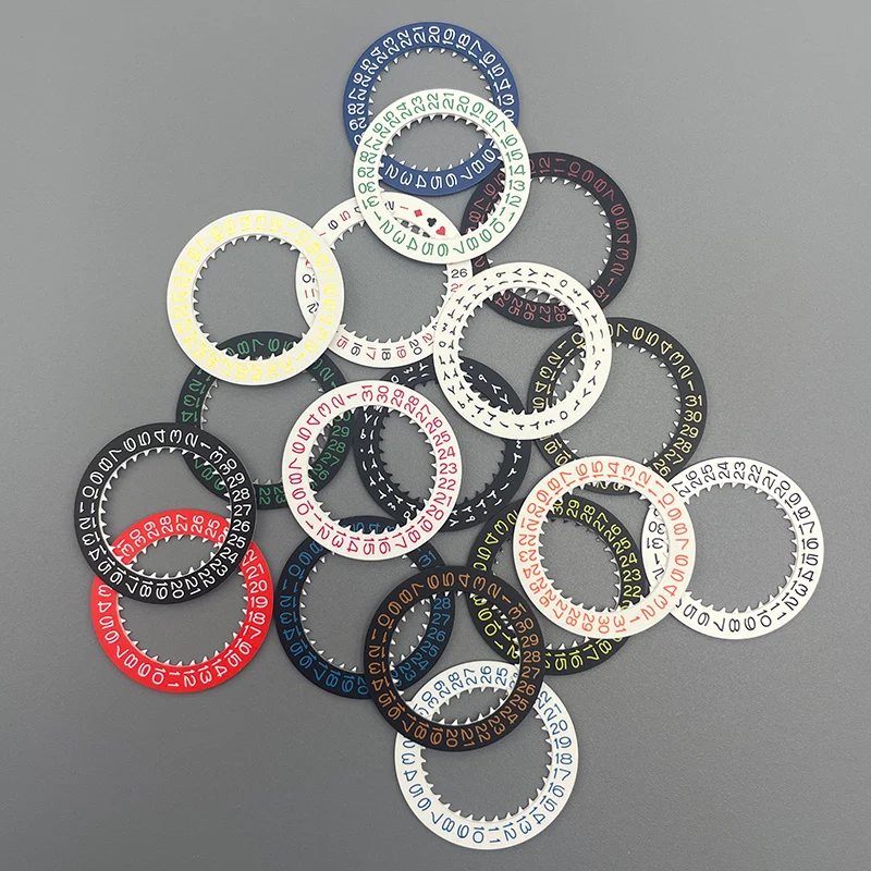 

NH35 NH36 Date Dial Fits NH35 NH36 NH34 Movement SKX007 SKX009 Red Blue Black Automatic Mechanical Movt Day Date Dial Wheel