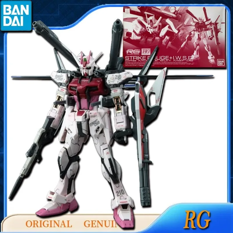 Bandai Original Genuine RG HG STRIKE ROUGE + I.W.S.P. ORB MOBILE MBF-02 Anime Action Figures Toys Gift Assembly Model Ornaments