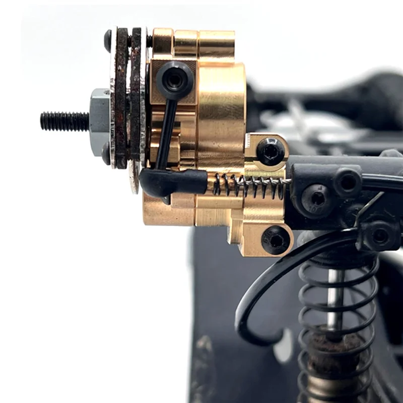 

ABWE-RC Car Upgrade Brass Rear Axle Steering Cup + Gear Cover Kit For 1/10 YK4107 RC Car Upgrade Accessories