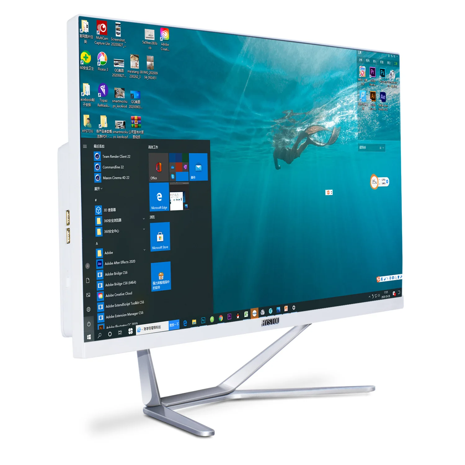 

2025Factory Price HYSTOU Monoblock Desktop All in One PC Computer 23.8 Inch Monitor Intel Core i5 for Gaming Office