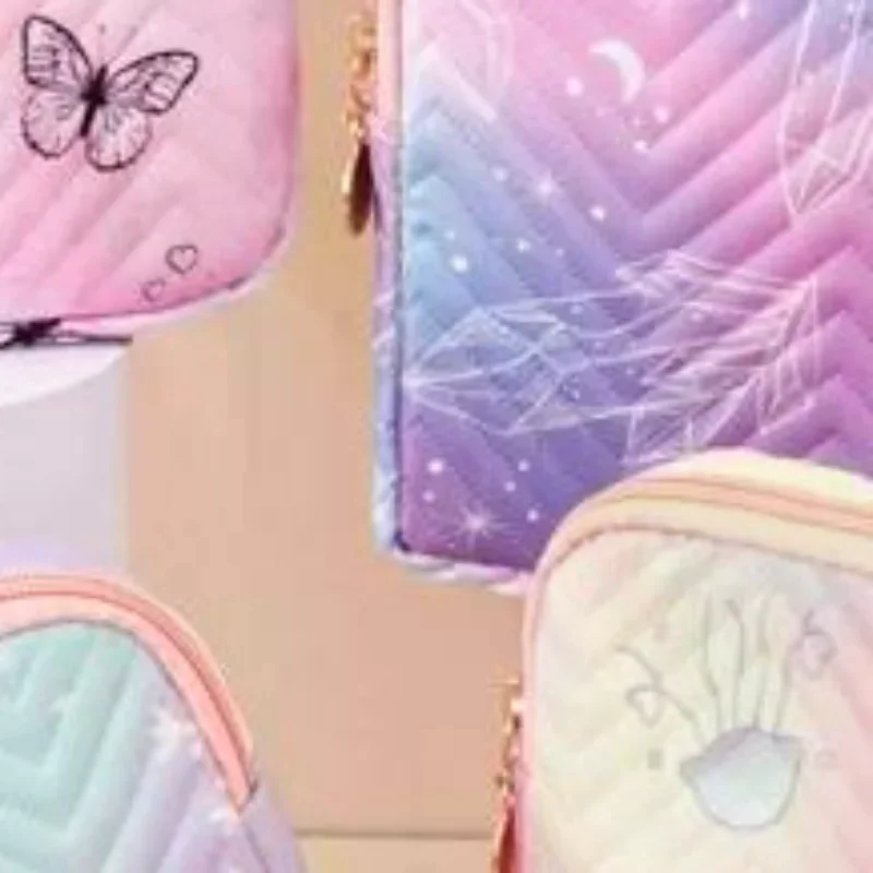 Gradient Sanitary Pad Storage Bag, Portable Menstrual Pouch, Waterproof Cosmetic Organizer For Tampons Pads, Mini Earphone Case