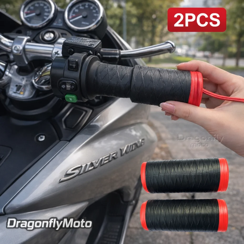 

Силиконовый чехол на руль мотоцикла для Honda FCS600 Silver Wing SilverWing GT400, самосжимающийся, нескользящий, чехол для рукоятки мотоцикла