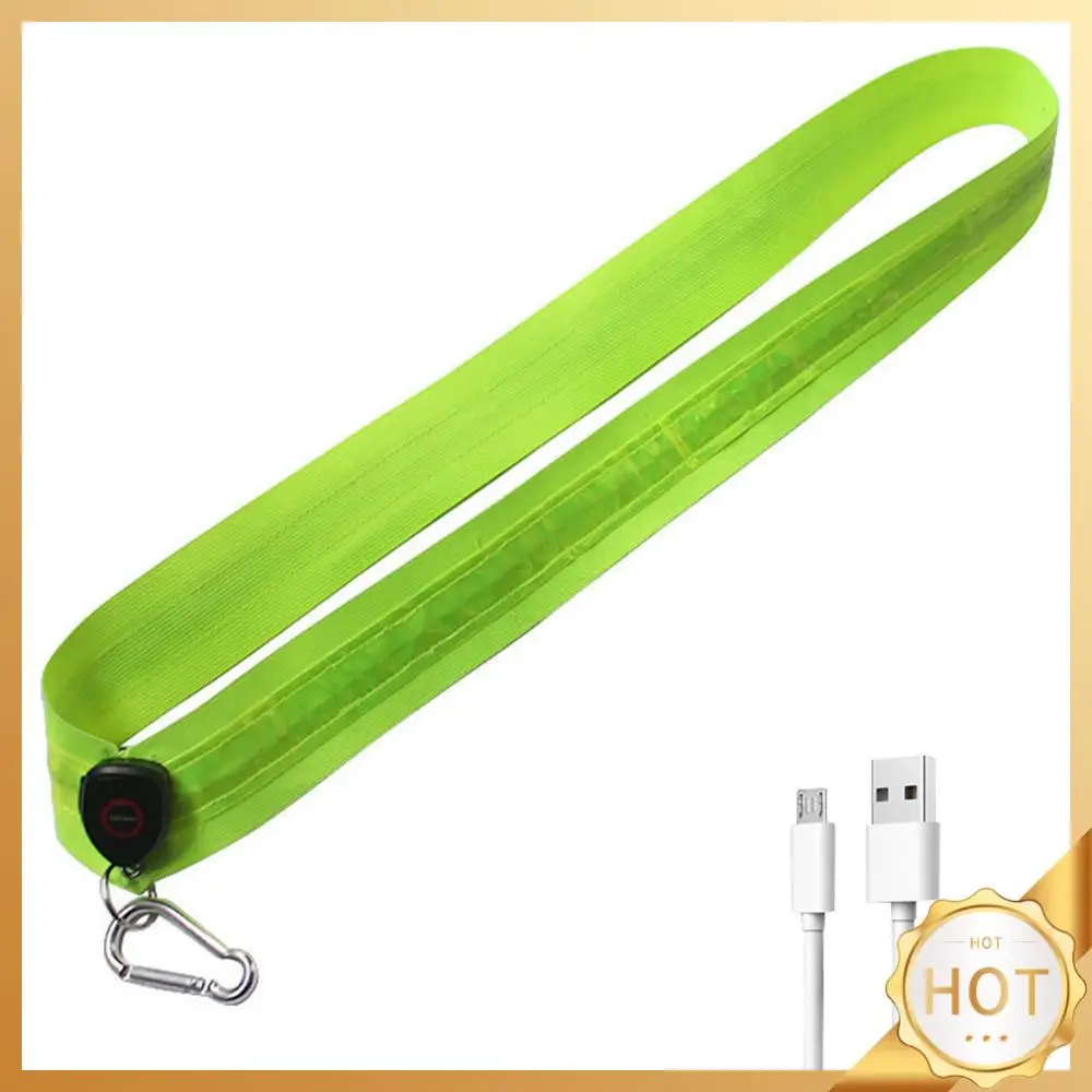 حزام تشغيل عاكس LED ، قابل لإعادة الشحن ، ركوب الدراجات ، أحزمة الكتف ، السلامة الليلية ، المشي لمسافات طويلة في الهواء الطلق ، الركض ، المشي والعتاد الخفيف