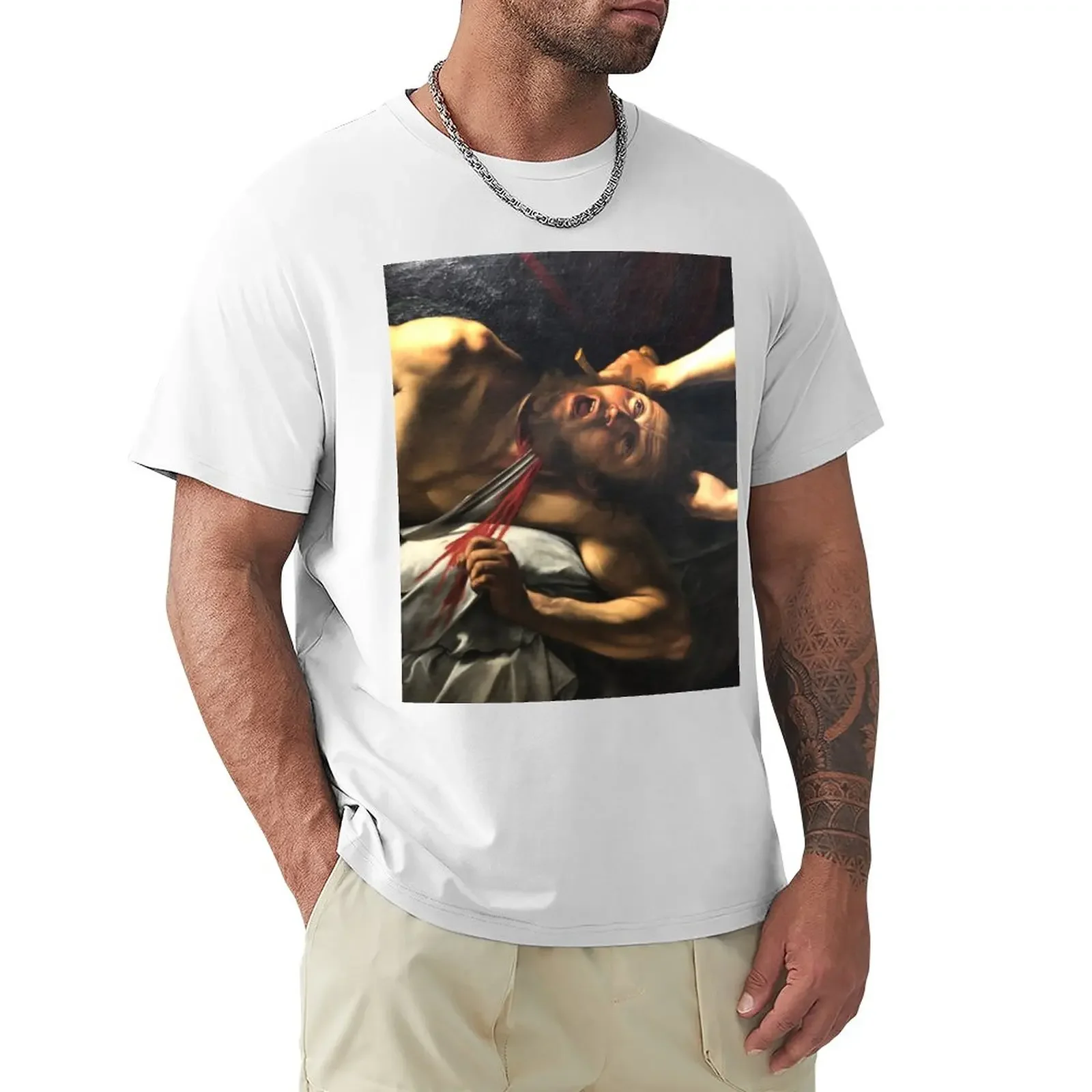 Judith beheading Holofernes, Caravaggio, baroque painting, italian painter T-Shirt quick drying T-shirts for men cotton