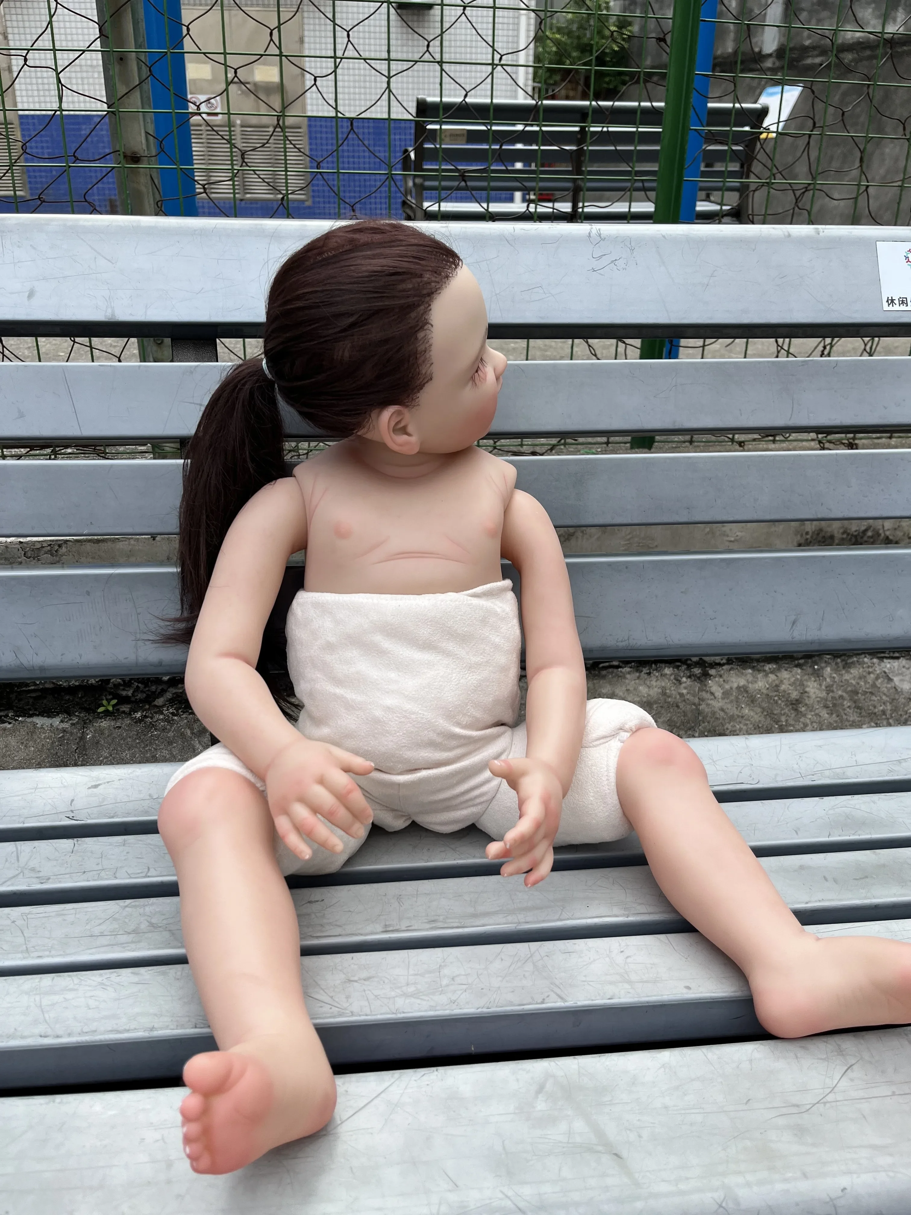 SINO-BB Customizable Collectable  Limited Supply32inch Reborn Baby Shanti Hand-Rooted Hair Painted Kit Real Photos