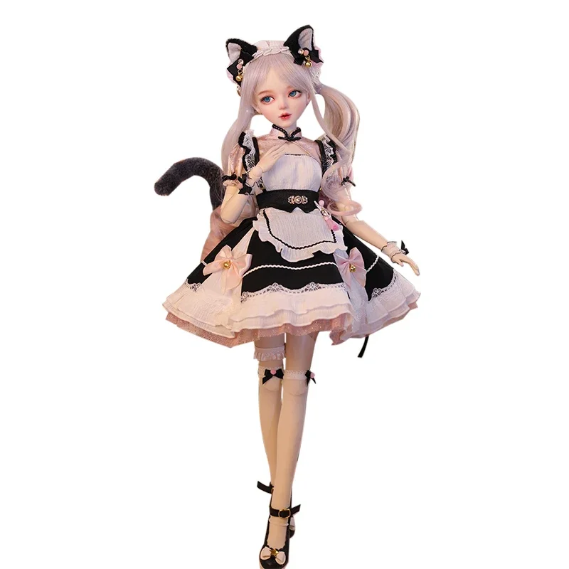 BJD-Poupée beurre de 60cm pour filles, avec vêtements, yeux changeants, chat, meilleur cadeau de Noël pour enfants, nouvelle collection 1/3