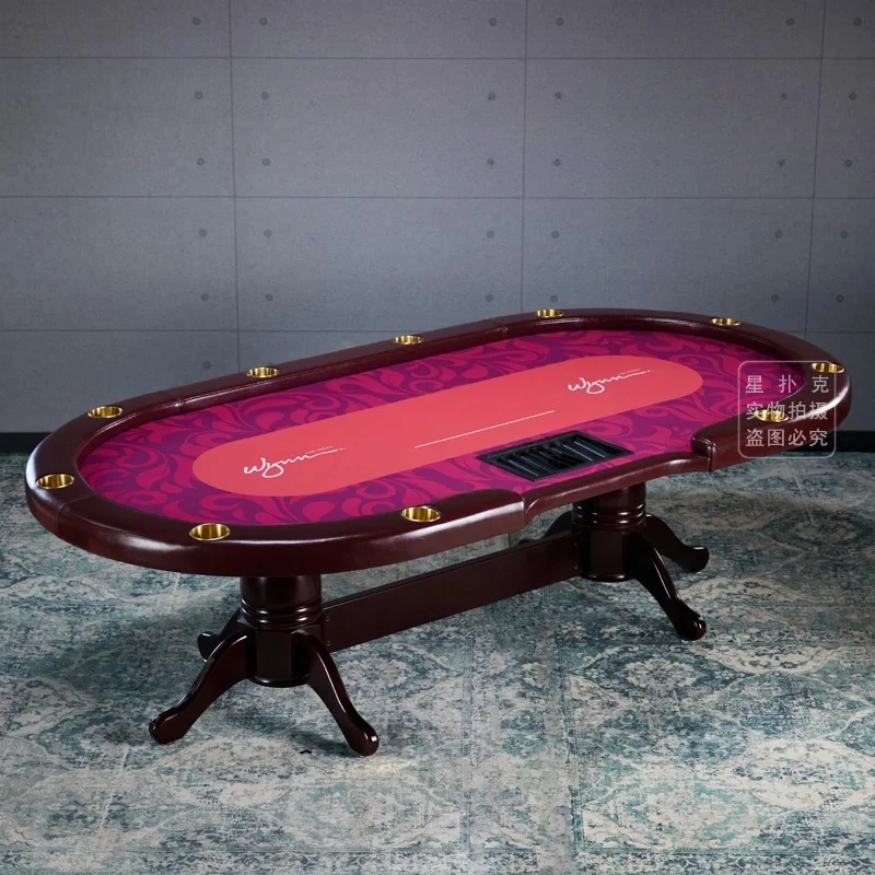 

Texas poker table club special high-end poker table solid wood tiger foot table