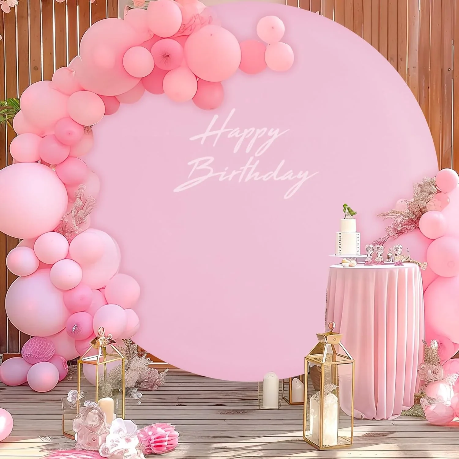 Round Backdrop Cover Elastic Soft Baby Shower Birthday Party Wedding Photo Background for Shooting Children Decoration Photozone