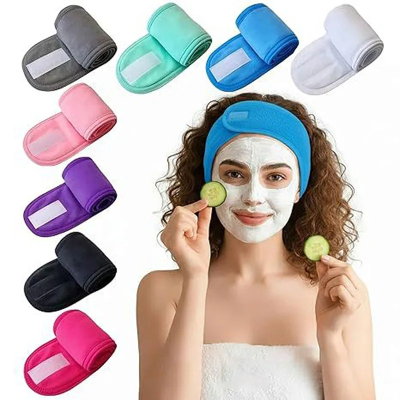HOT Solid Color Multifunction Women Headbands Face Wash/Yoga/Makeup Adjustable Wide Hairbands Spa Headwear Bath Hair Accessories