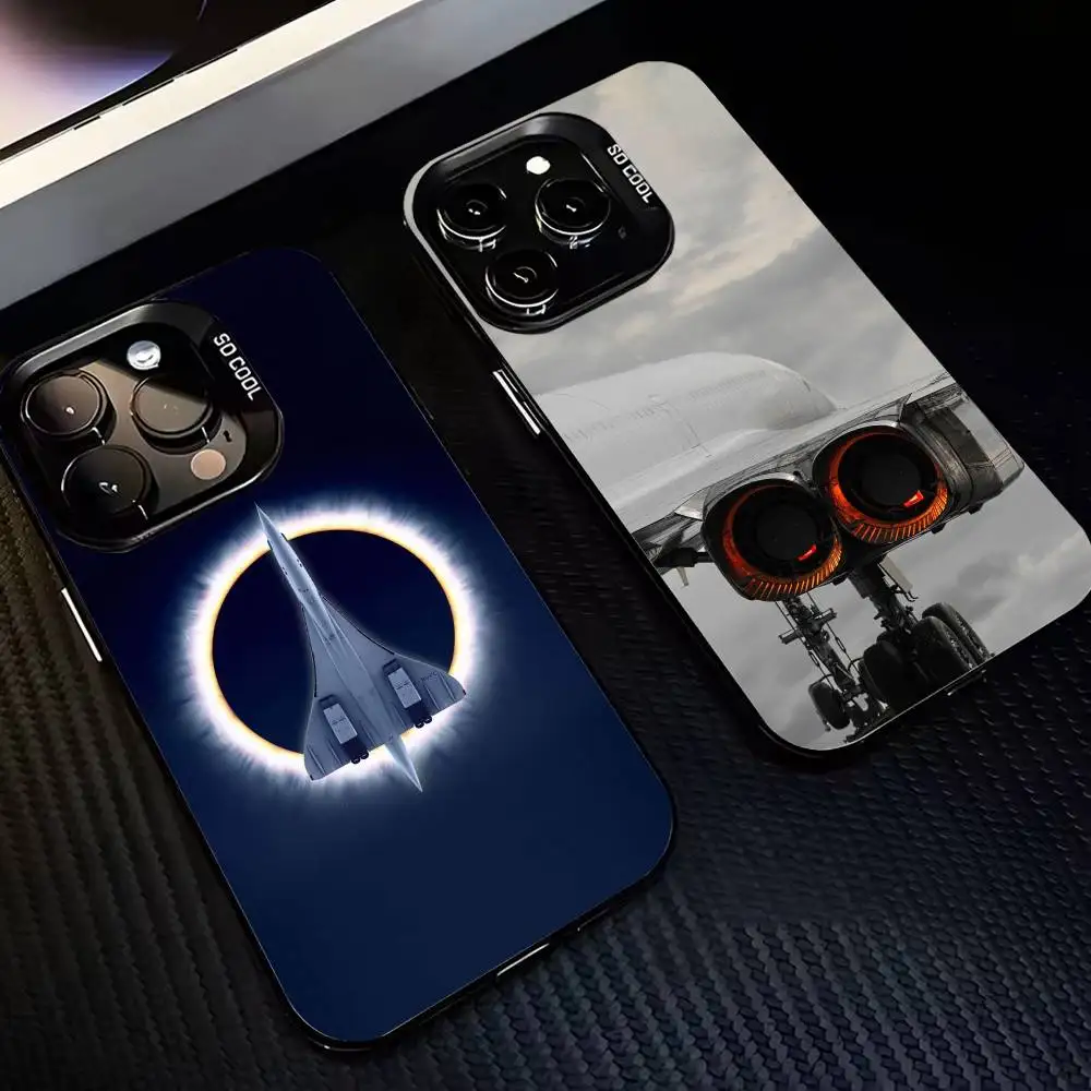 

C-COOL Concorde Air France Phone Case For iPhone17,16,15,14,13,12,11,Pro,MAX White Matte Shockproof Cover