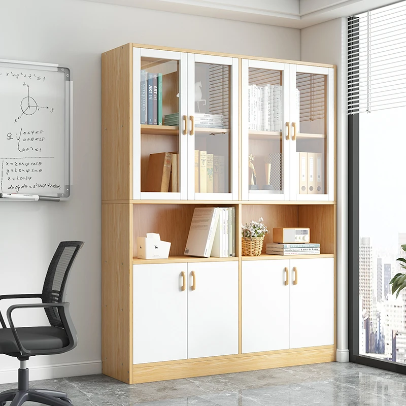 

Large Vertical Filing Cabinet Glass Desk Rangement Organizer Office Cupboards Compact Space Saving Armoires De Salon Furniture