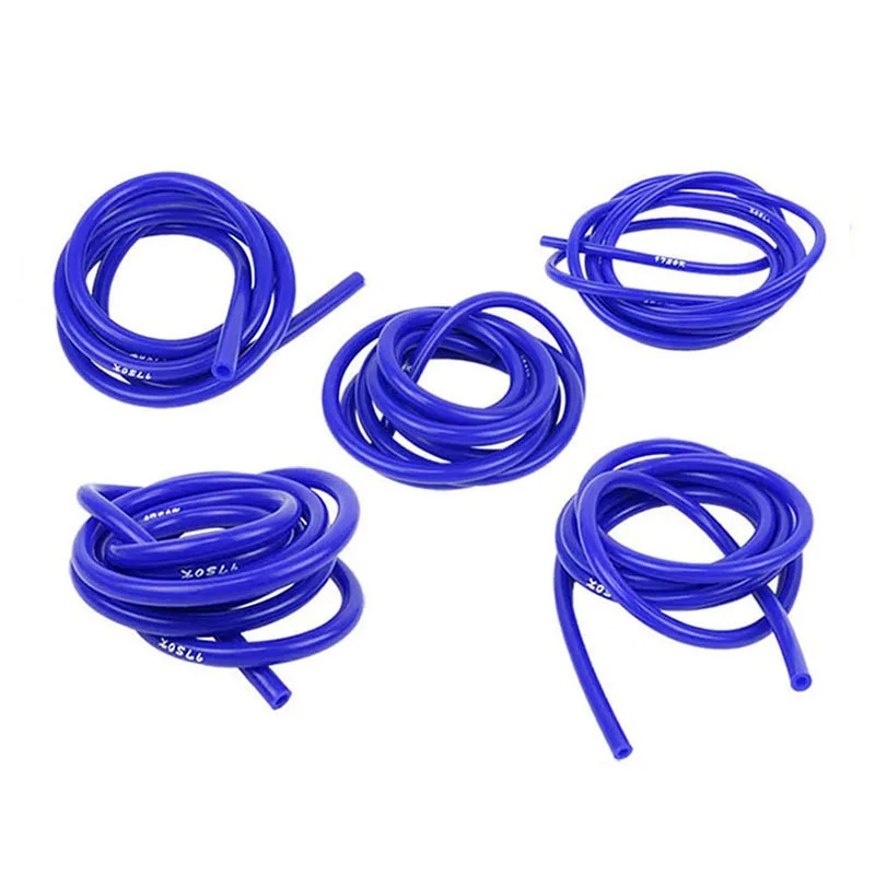 Mangueira de tubo de vácuo de silicone 3m universal tubo de silicone diâmetro interno 3mm 4mm 6mm 8mm 10mm mangueira de silicone tubo de vácuo preto azul