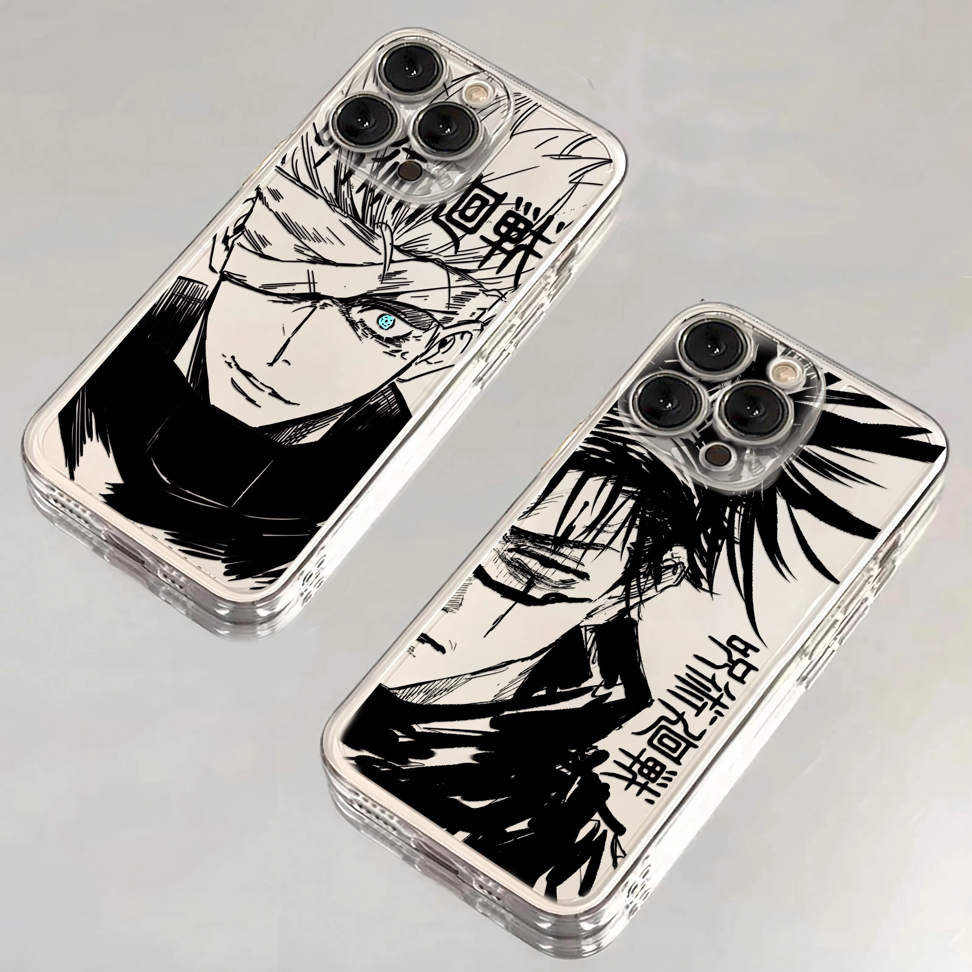 Neue 2026 Anime Jujutsu Kaisen Trendige Handyhülle für iPhone 17 16e 16 15 14 13 12 11 Air Pro Max 8 Plus Transparente Weiche Rückseite – Detail 3
