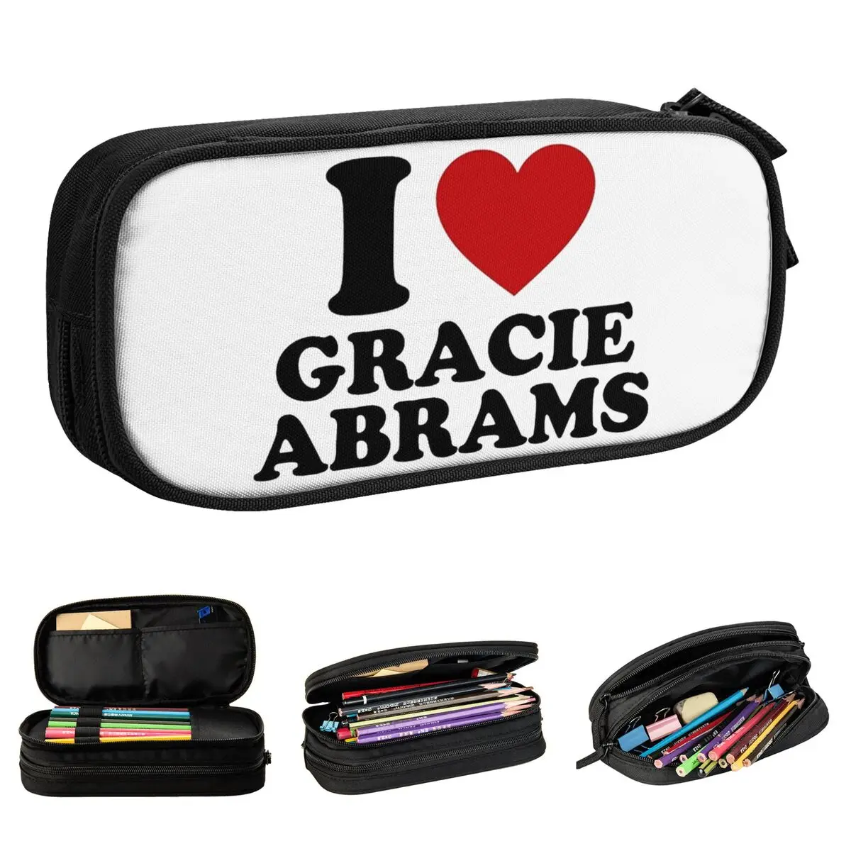 

Прекрасные пеналы I Love Gracie Abrams, пенал для ручек для студентов, большие сумки для хранения, школьные подарочные канцелярские принадлежности