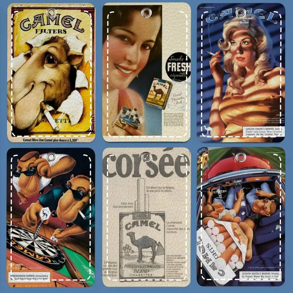 

Держатель для сигаретных карт C-CAMEL, подходит для кредитных карт, проездных билетов, прямоугольный брелок из мягкой кожи, защитный чехол