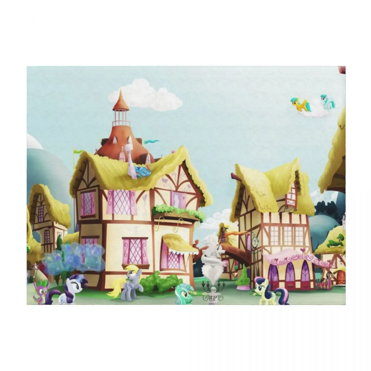 

Ponyville, Noon Throw Blanket Cute Blankets Sofas Of Decoration For Sofa Thin christmas gifts Blankets
