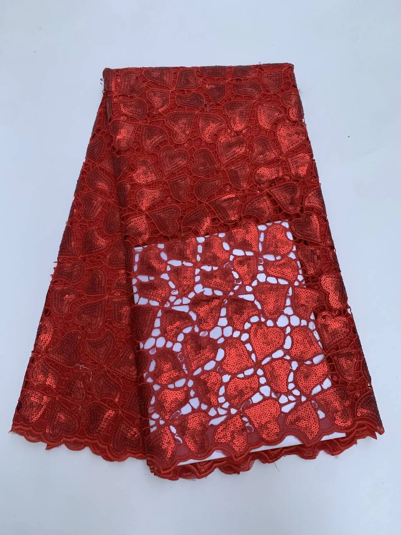 

Новейшая африканская нигерийская французская гипюровая тюлевая кружевная ткань с пайетками и вышивкой бисером для свадебных и вечерних платьев, 5 ярдов