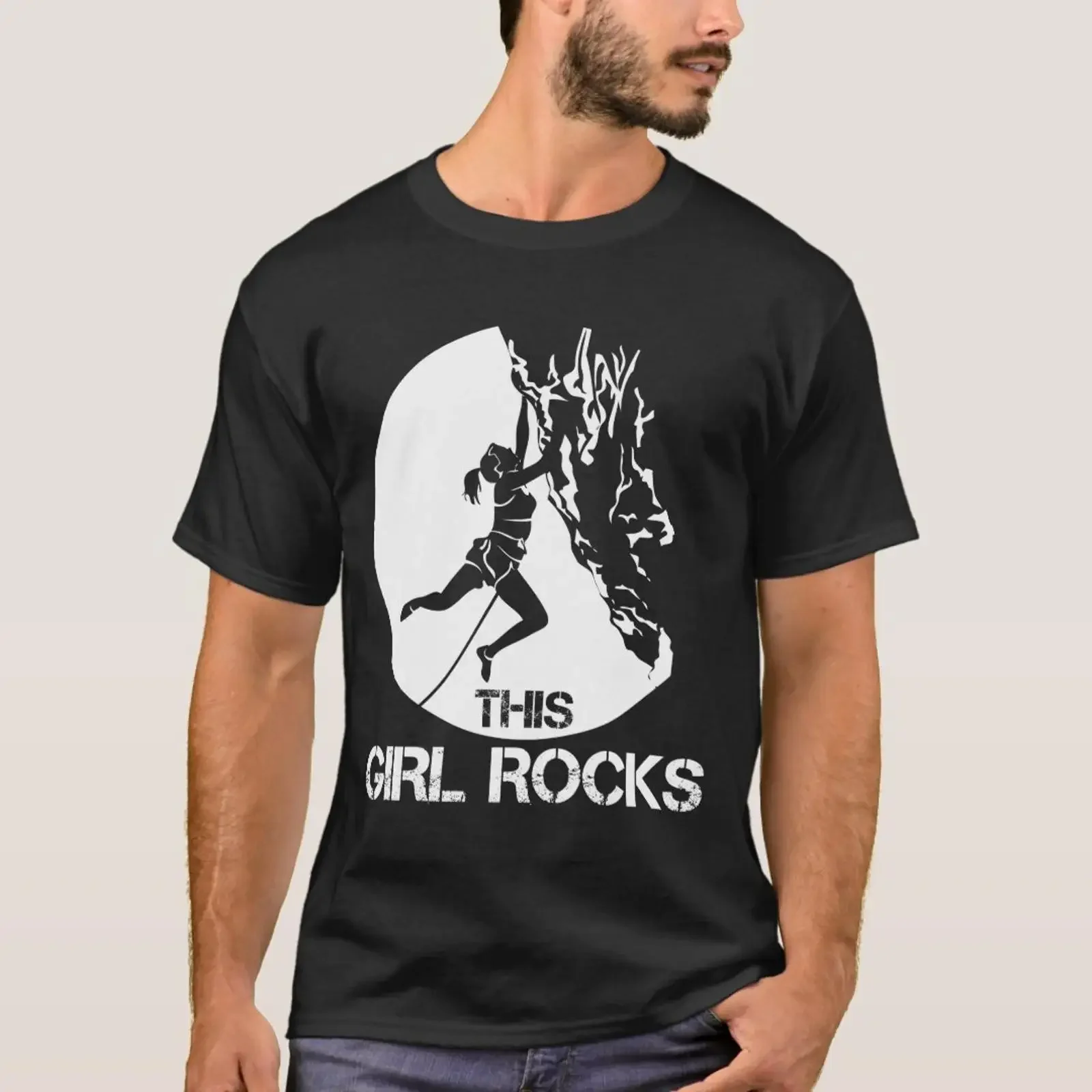 This Girl Rocks Climbing Boulder Carabiner Climber T Shirt vintage Washed Stylish designer clothes Breathable Soft homme Unisex