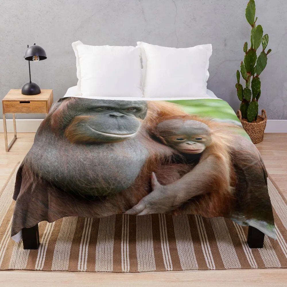 OrangUtan 003 Throw Blanket for babies For Sofa Thin heavy to sleep Blankets