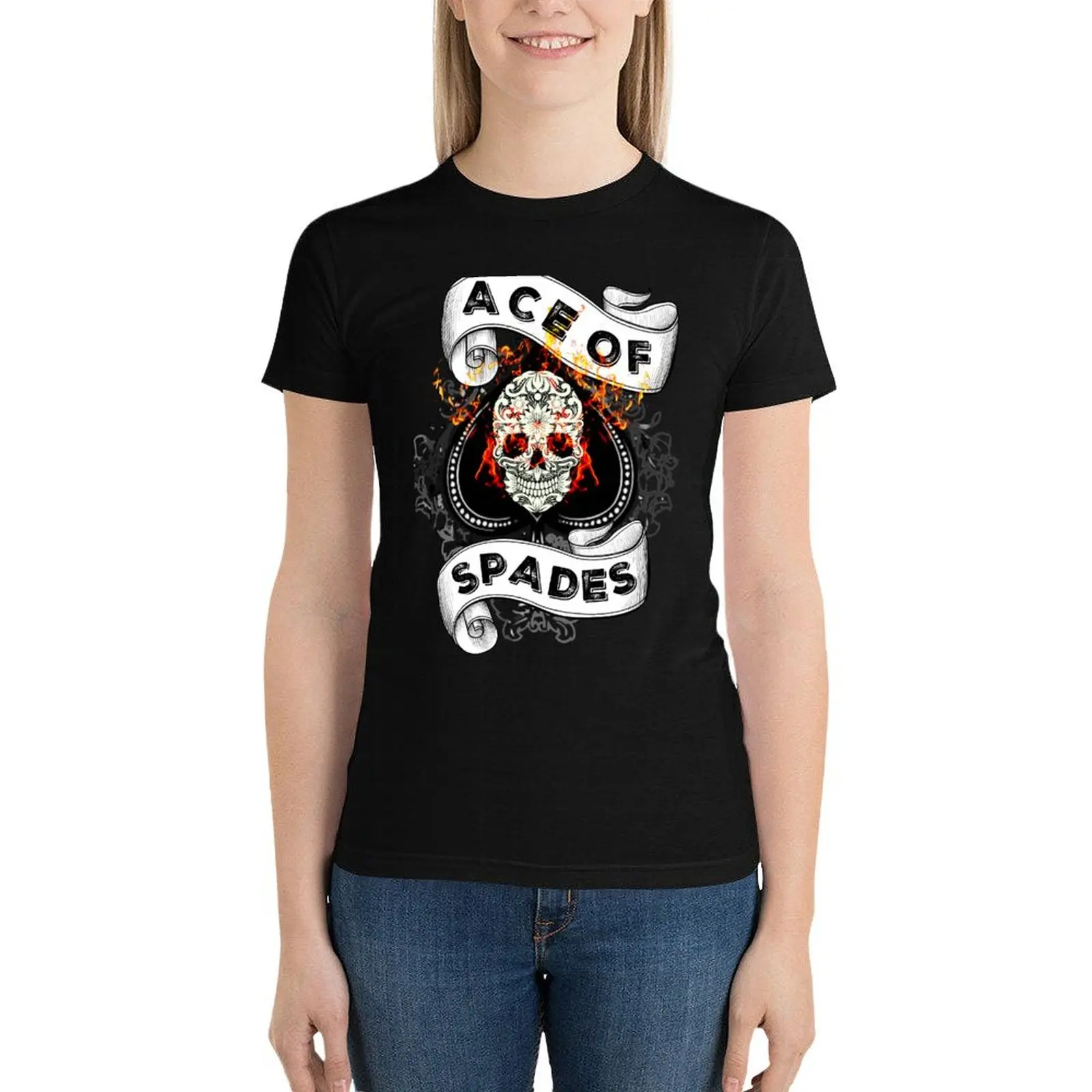 

Ace Of Spades T-Shirt Female clothing summer tops shirts graphic tees T-shirts for Women