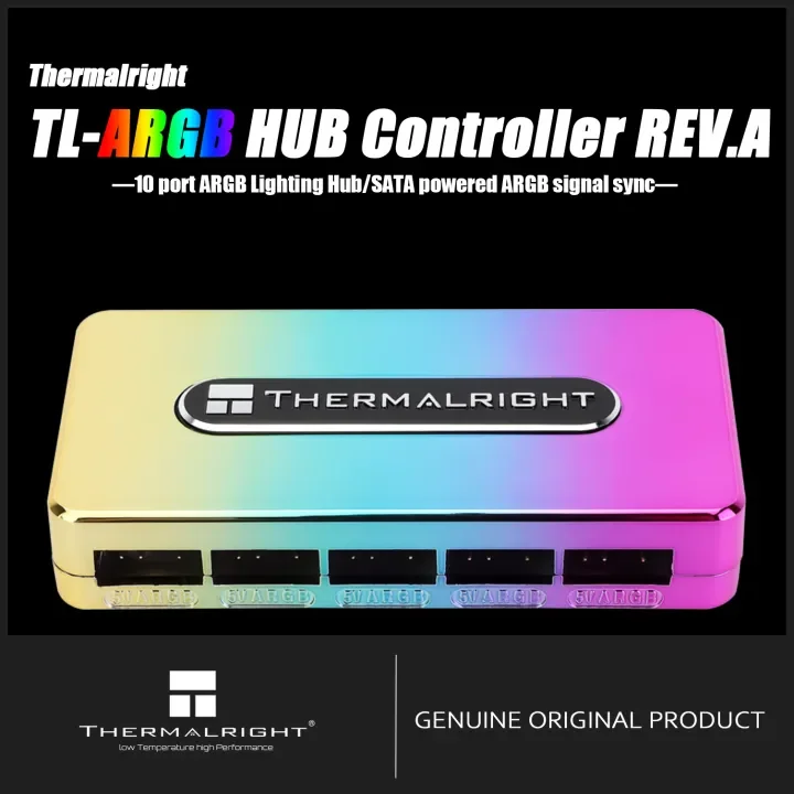 

Thermalright TL-ARGB HUB Controller REV.A 10 port ARGB Lighting Hub SATA powered ARGB signal sync