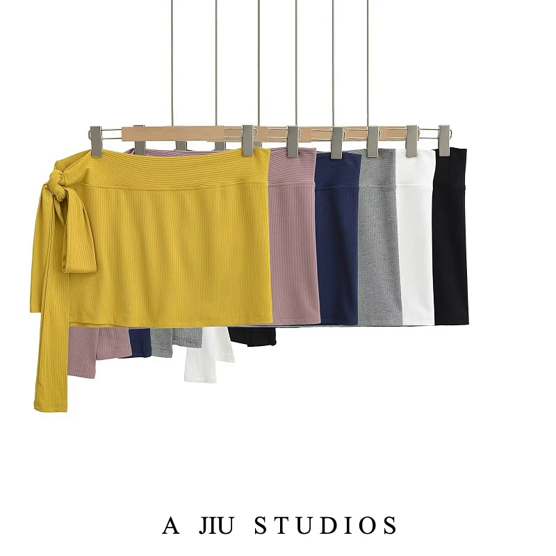 

Elastic Sexy ort Skirt Women's Tight-Fitting Skirt Summer Design Belted Anti-Light Skirt-Pants Street Sle Low Waist