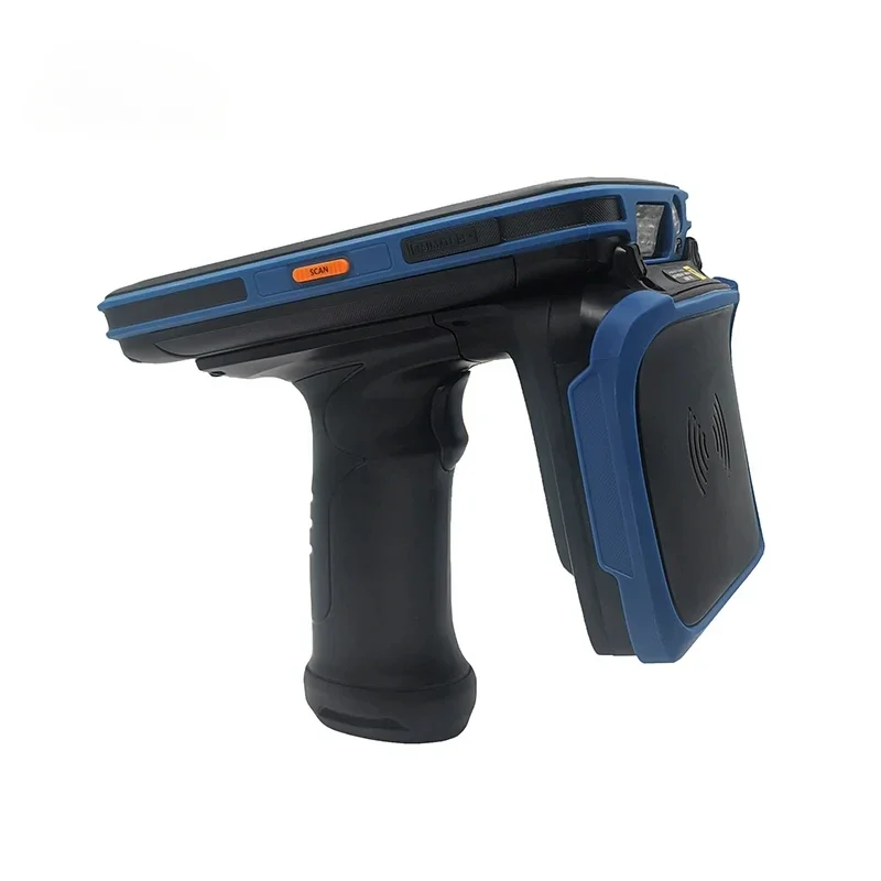 1D 2D QR Escáner de código de barras PDA Lector de mano Android de larga distancia RFID UHF para tienda/almacenario
