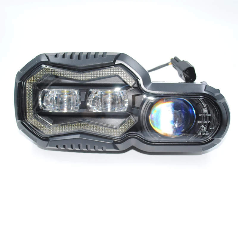 

New ODM LED Lights Lens Wider Lighting Motorcycle Head Light Osram 120W Headlight for BMW F650GS F700GS F800GS F800GS Adventure