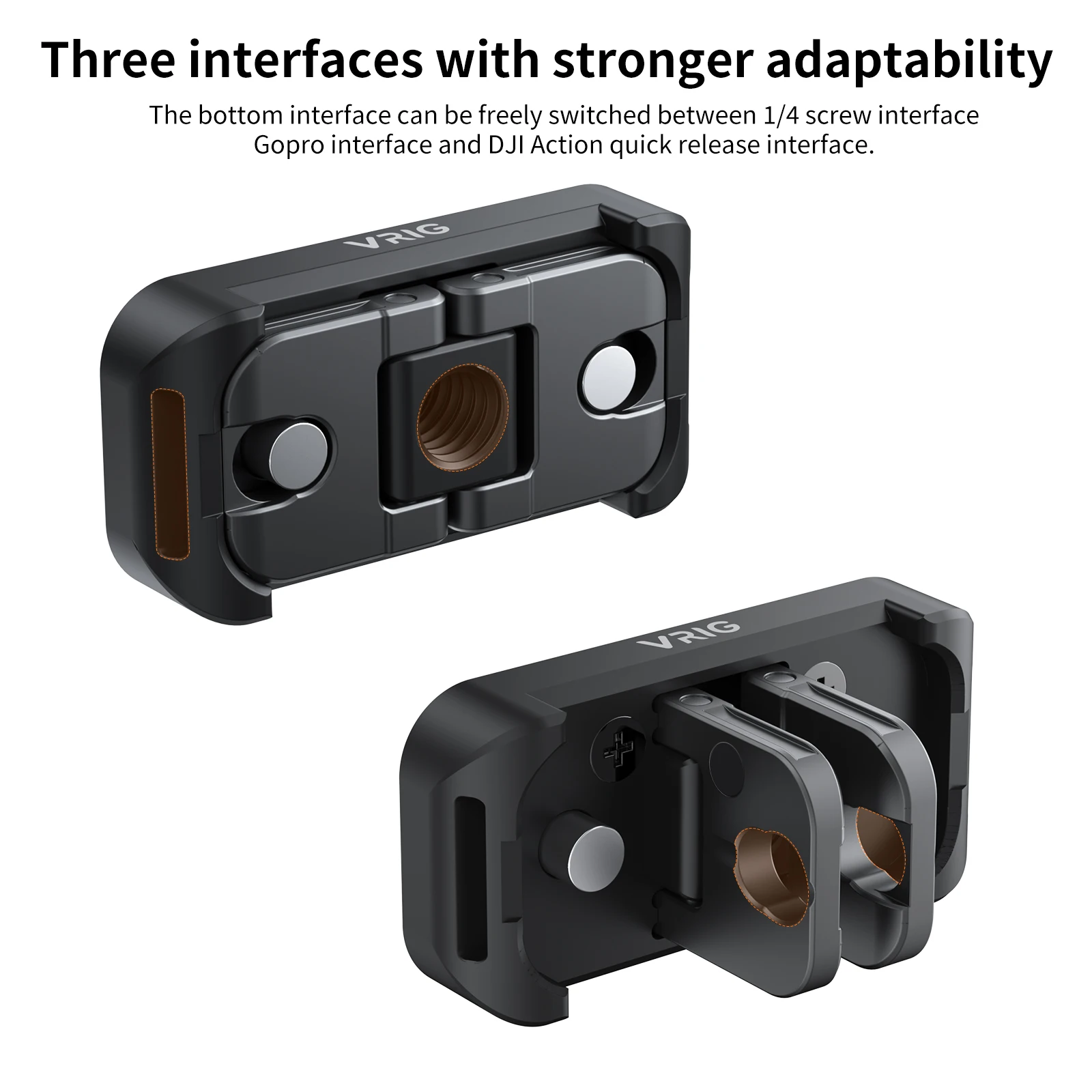 3 in 1 Quick Release Adapter for Insta360 X4 with DJI-AC and 1/4