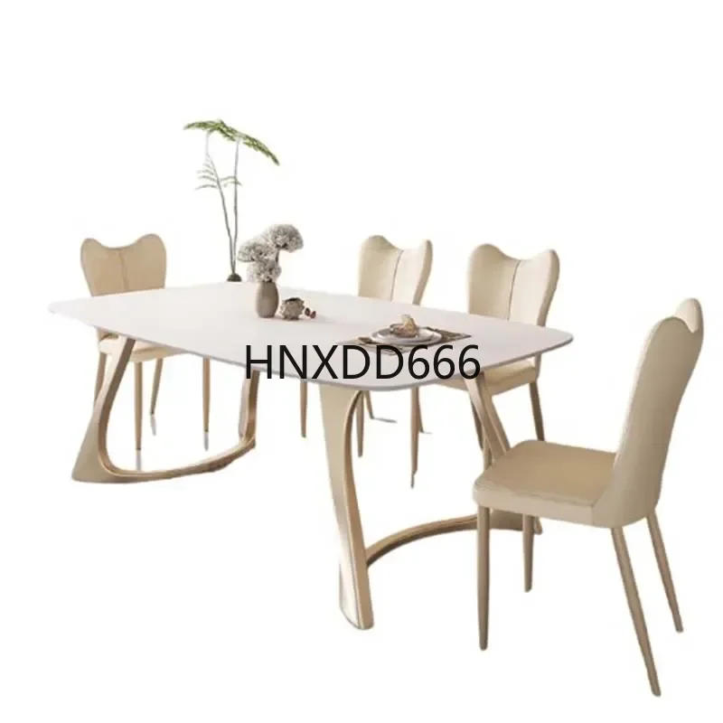 

Rectangular Modern Table Luxury Designer Nordic Kitchen Dining Table Set Living Room Space Saving Esstisch Restaurant Furniture