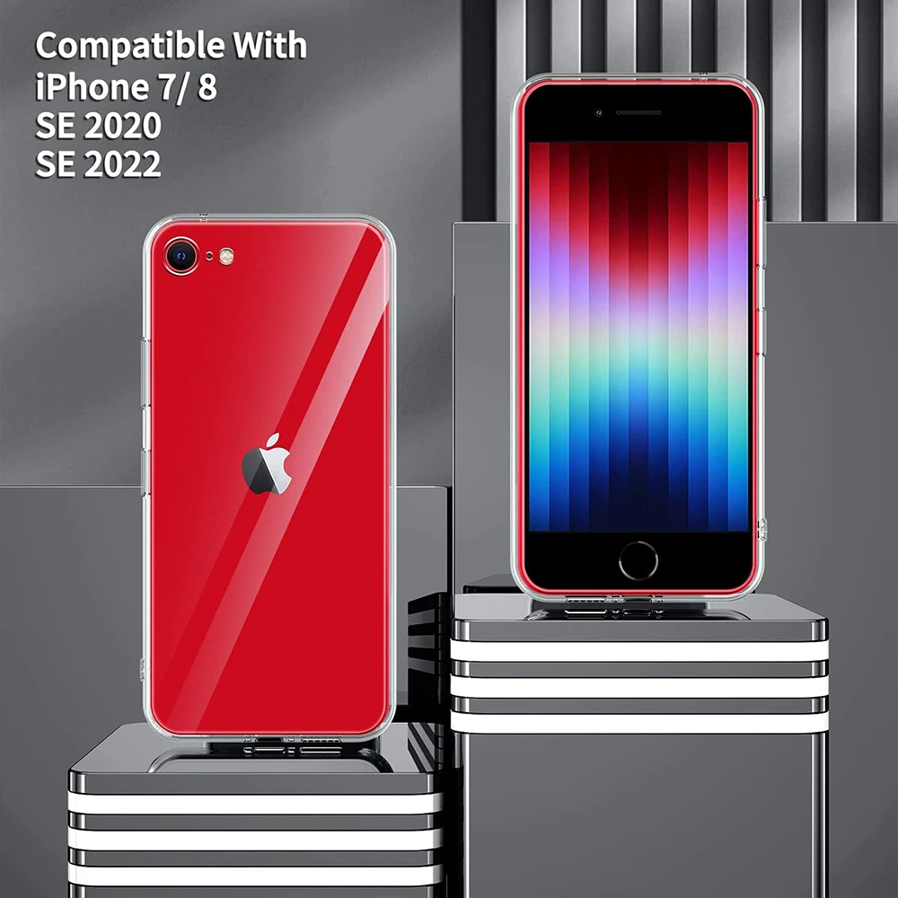 Ultra Thin Silicone Soft Case For iPhone SE 2022 2020 7 8 Transparent Shell Clear Back Cover Case For SE3 SE2 SE 2 3 iPhone8 7