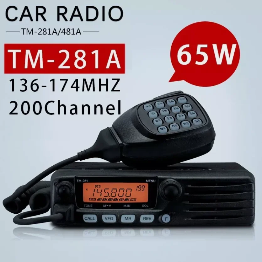 TM-481A UHF 400-470MHz FM Transceiver Mobile Radio Car Radio Station 10-50KM 45W