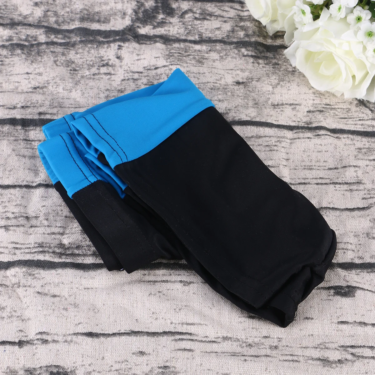 

Children Swimming Trunks Nylon Sky-Blue Elastic Waistband Drawstring Adjustable Swim Shorts for Surfing Running Sports