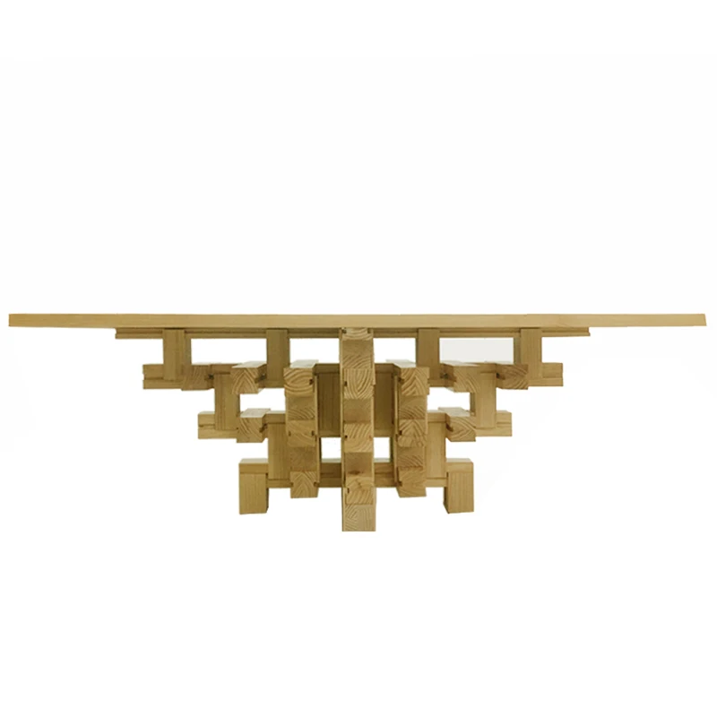 

Large board table Solid wood Kung Fu room space Log office Tea table