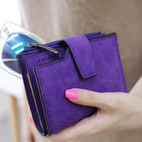 New Women's Wallet PU Leather Short Wallet Made of PU Leather Female Purses Card Holder Foldable Portable Lady Coin Purses
